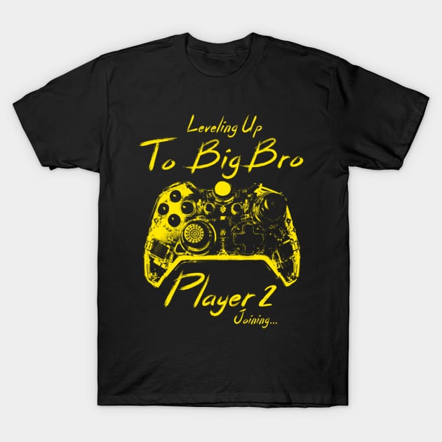 I Leveled Up To Big Bro Gamer New Brother T-Shirt by cedricchungerxc